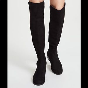 Stuart Weitzman 5050 Black Suede Over the Knee Boot